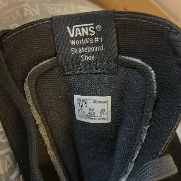 Van’s Men’s SK8-Hi (Mono Canvas) Size 12 Asphalt - Picture 5 of 5